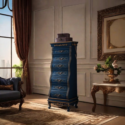 American style carved retro accent chest