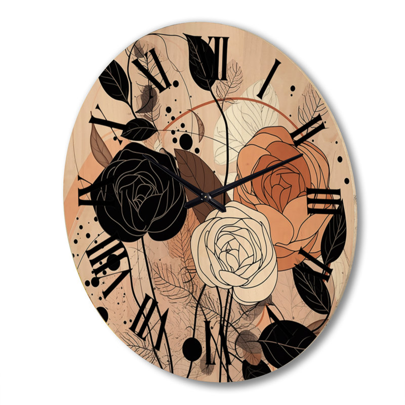 Horloge murale en bois massif Paiz, Très grand