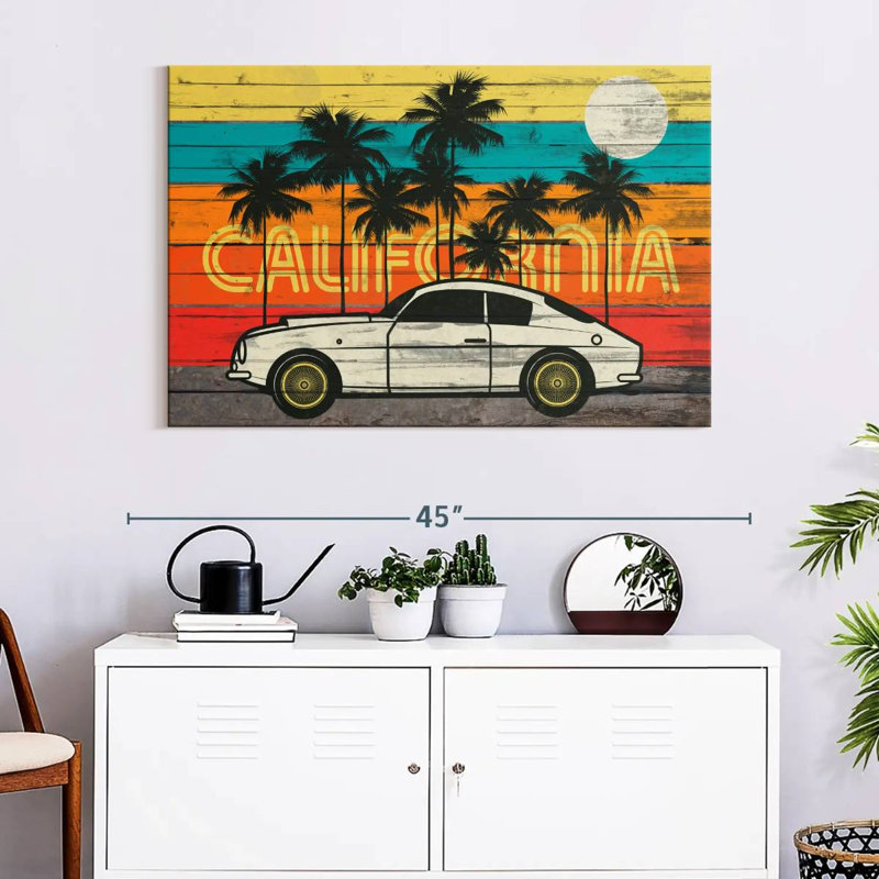 Californie rétro, H 26 po x l 39 po
