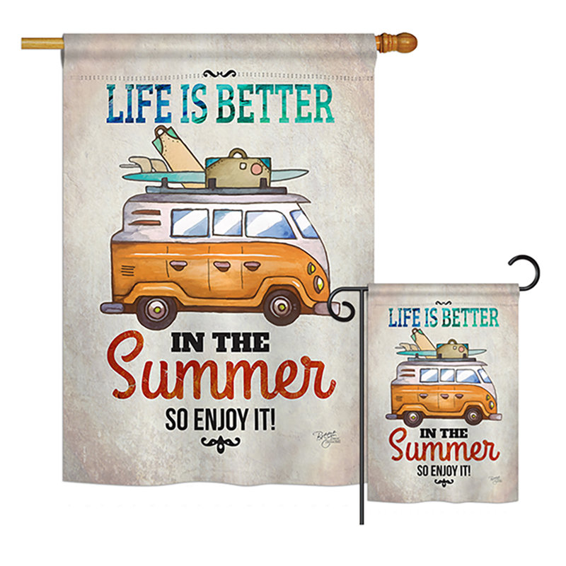 Double Sided 40'' H x 28'' W Polyester Flag Set