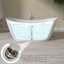 Baignoire de trempage autoportante 63 po en acrylique lustré avec drain escamotable 63 po
