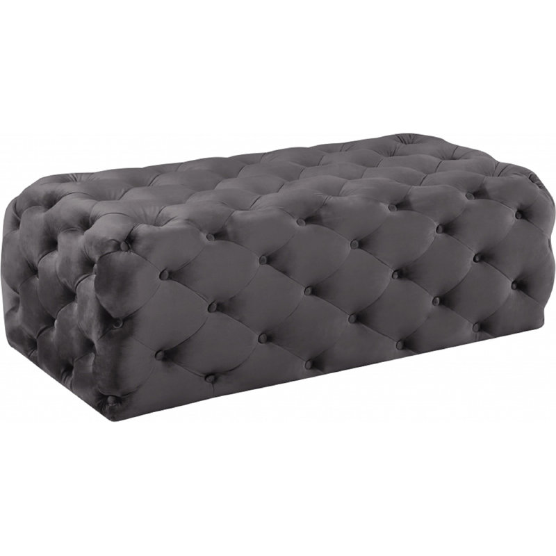 Cron 132cm Wide Tufted Rectangle Ottoman, Grey