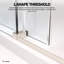 Porte de douche coulissante simple sans cadre en nickel brossé avec verre transparent de 3/8 po de l 56 po x H 72 po Radiance-96703233