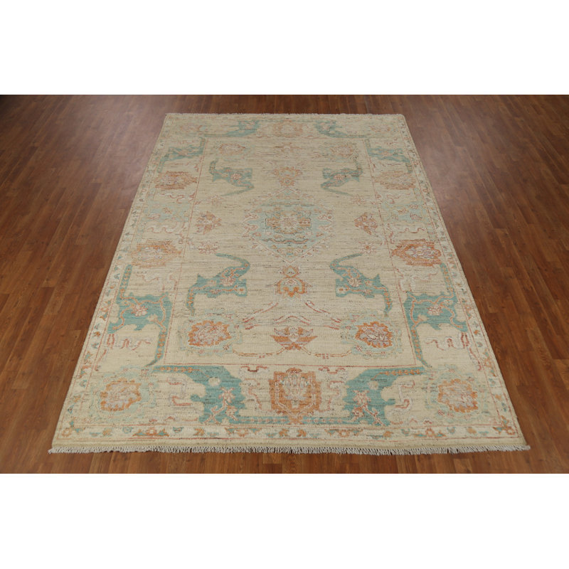 Tapis teint en laine Oushak Earth