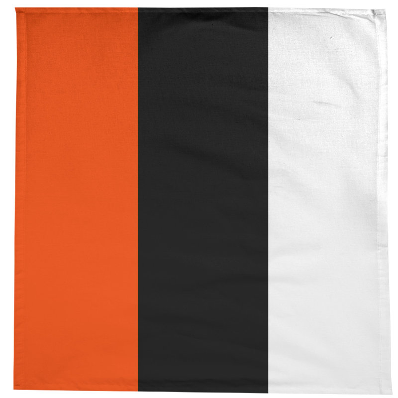 Philadelphia Tablecloth, Orange/Black/White