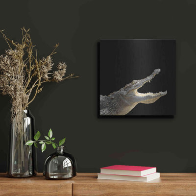 «Gator Games», art mural en métal, 36 po x 36 po