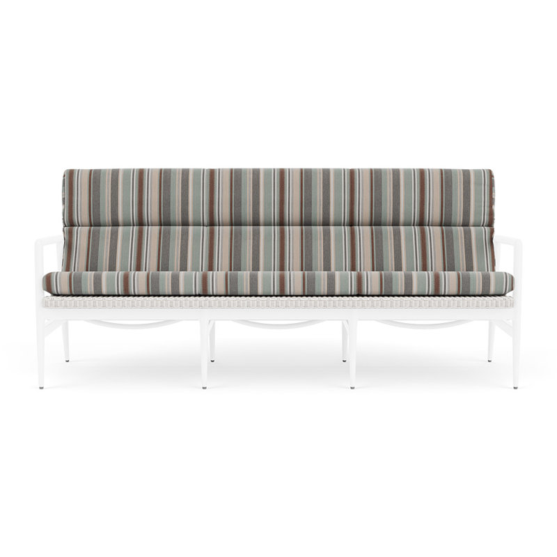Cascade Outdoor 3 - Seat Patio Sofa, Lima Heron, White