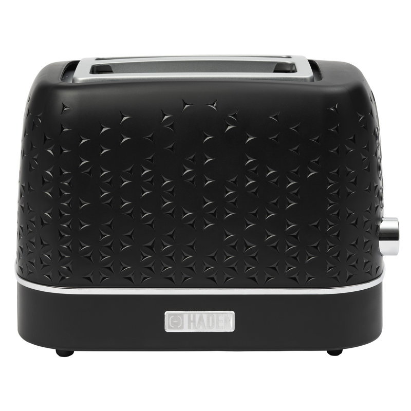 2 Slice Toaster Wide Slot with Removable Crumb Tray, Variable Browning Control, black, Black/Chrome