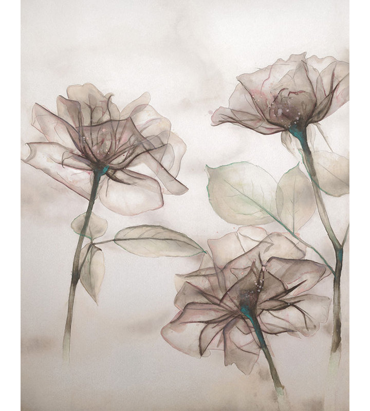 Les fleurs I par D'Alessandro Leon - Peinture encadrée, art mural, Verre