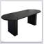 Table de salle à manger extensible ovale pour 4 à 8 personnes, base en bande de bois pour la famille et le salon