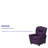 Contemporary Kids Recliner with Cup Holder-56801099