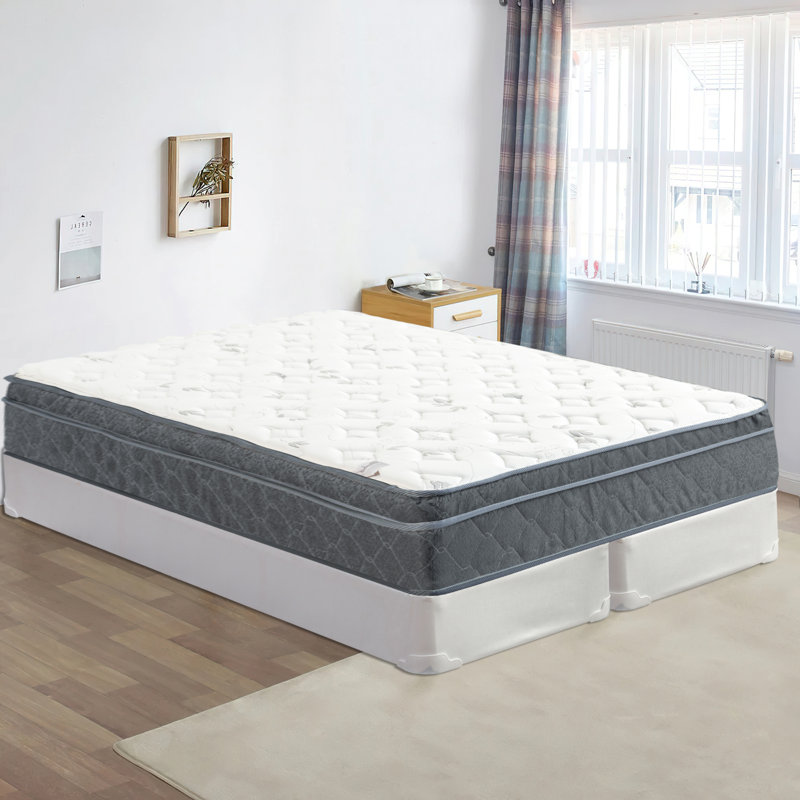 Lit matelassé à ressorts ensachés EuroTop de 12 po Alibi, Low Profile (4"), Grand