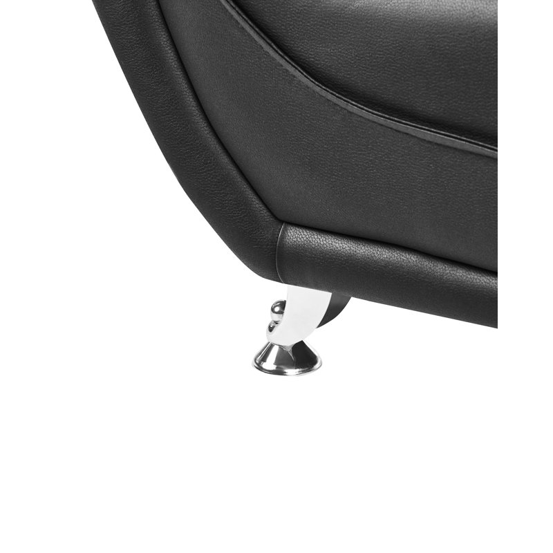 Armchair LEIRA Faux Leather, Black