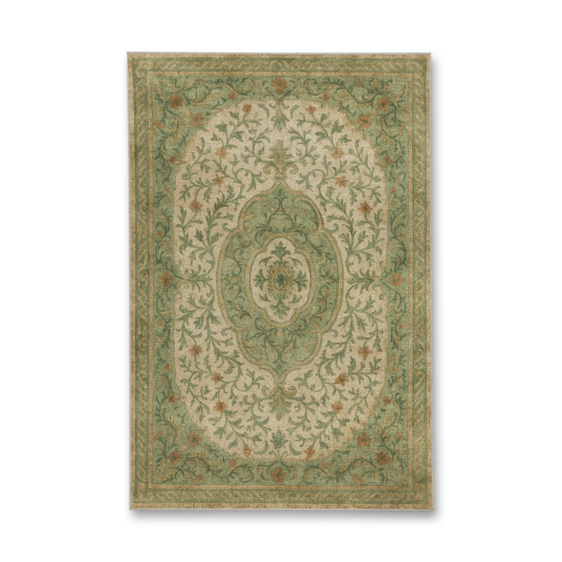 Tapis bleu tissé lavable rétro Mosso, 3'3" x 9'10"
