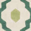 Tapis ivoire / bleu sarcelle en laine touffeté à la main Carolene-95245683