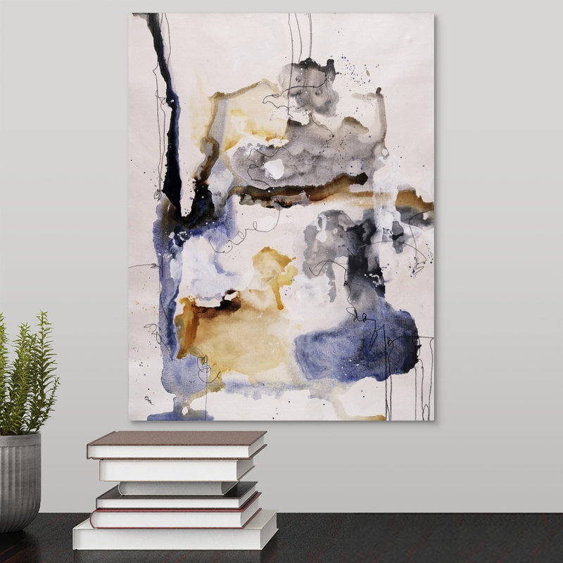 « innerworks iii », peinture sur toile, Toile tendue, H 16 po x l 12 po x P 1,25 po