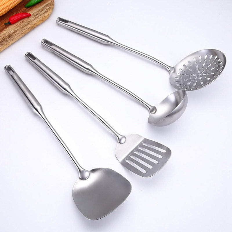 Stainless Steel 6-Piece Kitchen Utensil Set with Hollow Handles