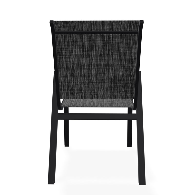 Bazza Outdoor Dining Chair, Augustine Shadow, Black
