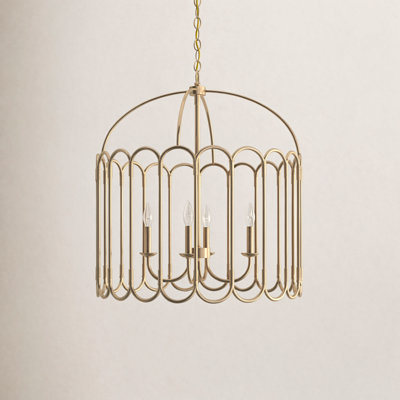 4-Light Metal Pendant