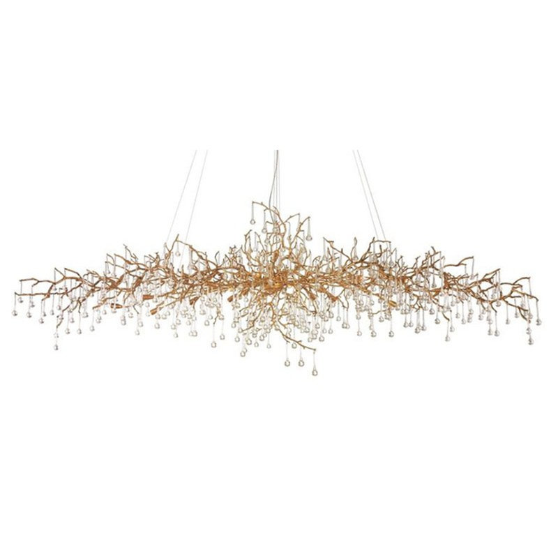 Lustre Light Bijout Branches, Or rose, gris, 30” Length x 18" Wide x 24" Height