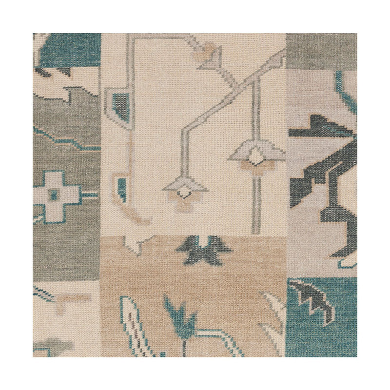 Dibbie Wool Abstract Indoor Rug, Rectangle 5' x 8'