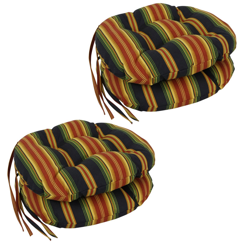 Outdoor 3.5'' Dining Chair Seat Cushion, Lyndhurst Raven