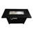 24" H Steel Propane Fire Pit Table For Outdoors - Black, Construction, Slatted Base, Lid, Cover, Lava Rocks, Glass Beads, Adjustable Flame, Deck Compatible Outdoor With Powered, Weather , Approved