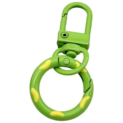 Combinaison de porte-clés et porte-clés avec support à émail coloré