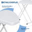 Table pliante réglable – Bureau personnel portable en plastique pour le bureau ou la maison – Table rectangulaire pour les repas et le chevet – Idéale pour les fêtes, les événements et le camping – Plateau télé compact