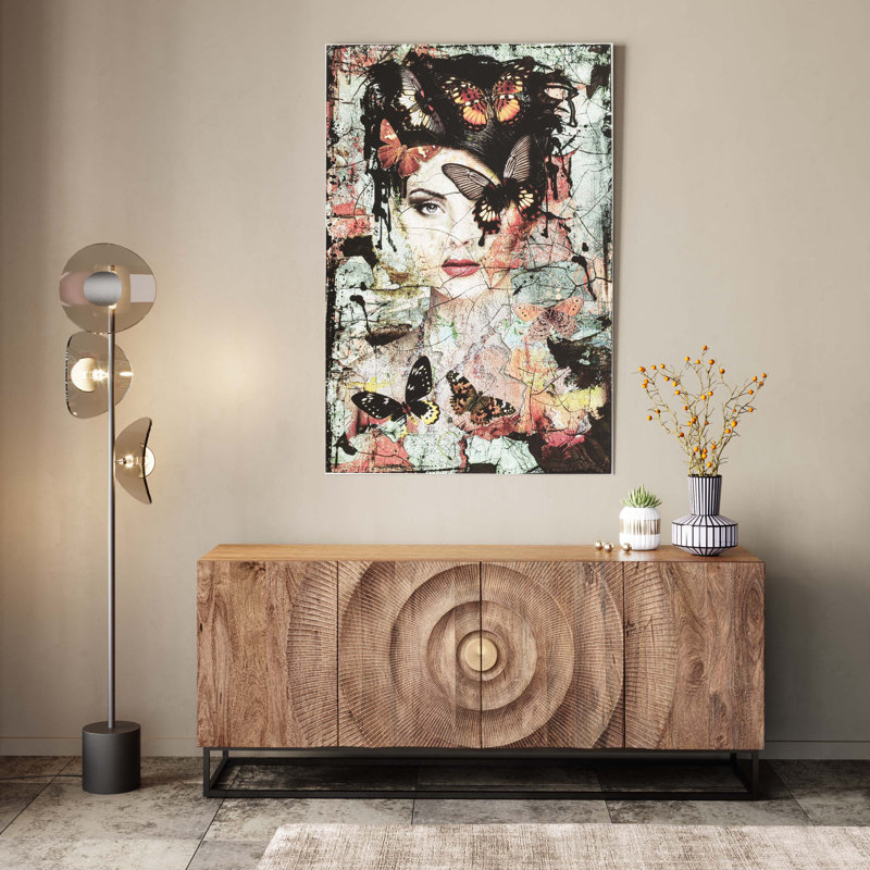 Lady Butterfly - Unframed Art Prints on Glass