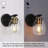 Modern Black Brass 1-Light Armed Sconce