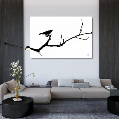Lark Manor™ Larson, Nathan Gallery Wrapped Canvas Art Titled: Bird Silhouette