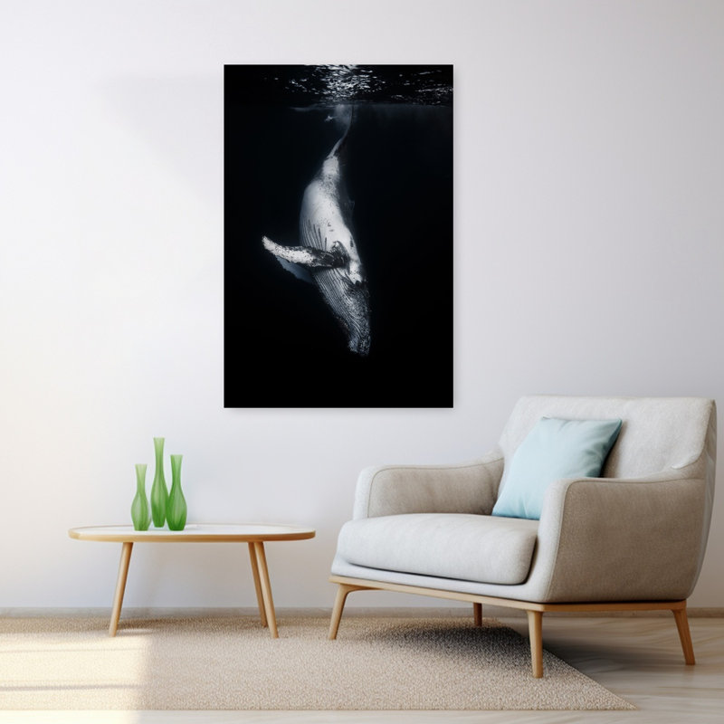 Art contemporain, art contemporain, baleine, H 48 po x l 32 po