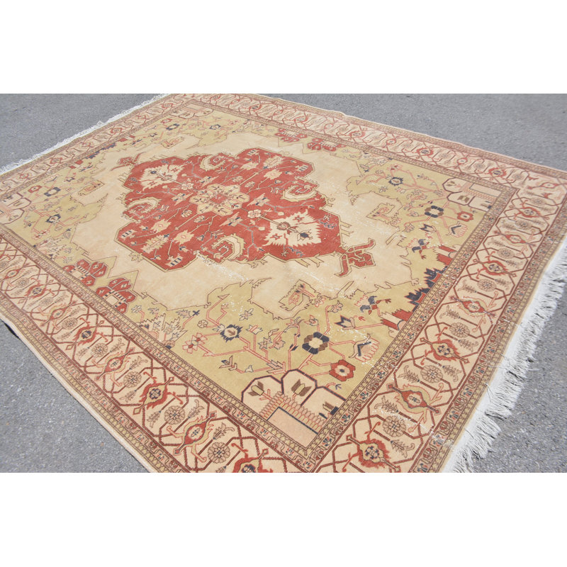 Tapis surdimensionnés de 8,2 x 10,7 pi, tapis turc, tapis froids, tapis rétro, tapis bohème orange, tapis