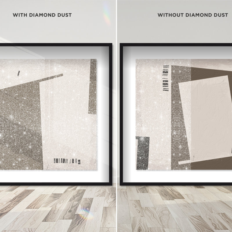 Structural Set Shadowbox Abstract Print by Oliver Gal, Black Frame, 12 x 12, 31.5"H x 31.5"W, Black Shadowbox