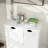 Tilt-out Laundry Sorter - White Cabinet. Classy Design. Removable Cloth Bags For Sorting. E1 , Painted. Stable & Waterproof. Finish. . Assembly Required With Manual. 100-pound Load Capacity Cabinet