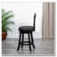 Tabouret pivotant à hauteur de comptoir - siège en tissu gris anthracite-564584512