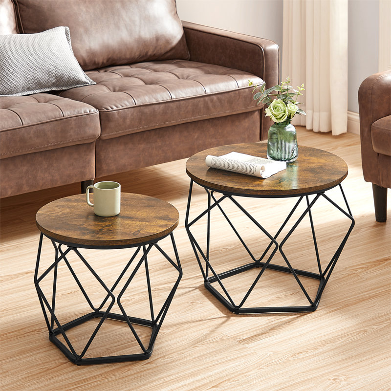 Apison Enclosed Coffee Table, Rustic Brown/Black