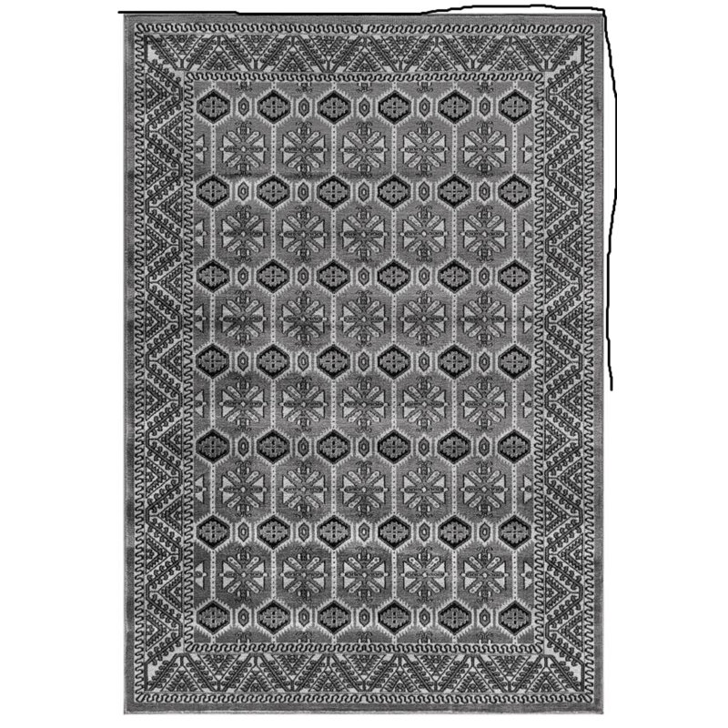Floral Area Rug, Rectangle 120 x 170 cm