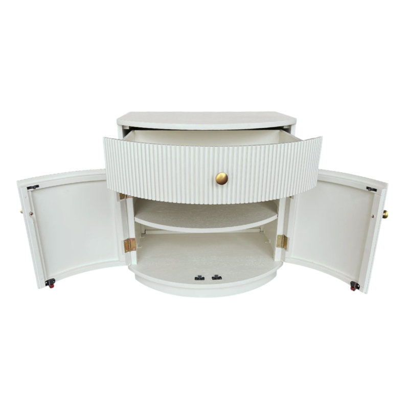 Table de chevet Erinn, Blanc