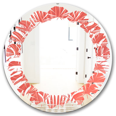 Miroir des plantes tropicales et des fleurs vi, miroir mural sans cadre