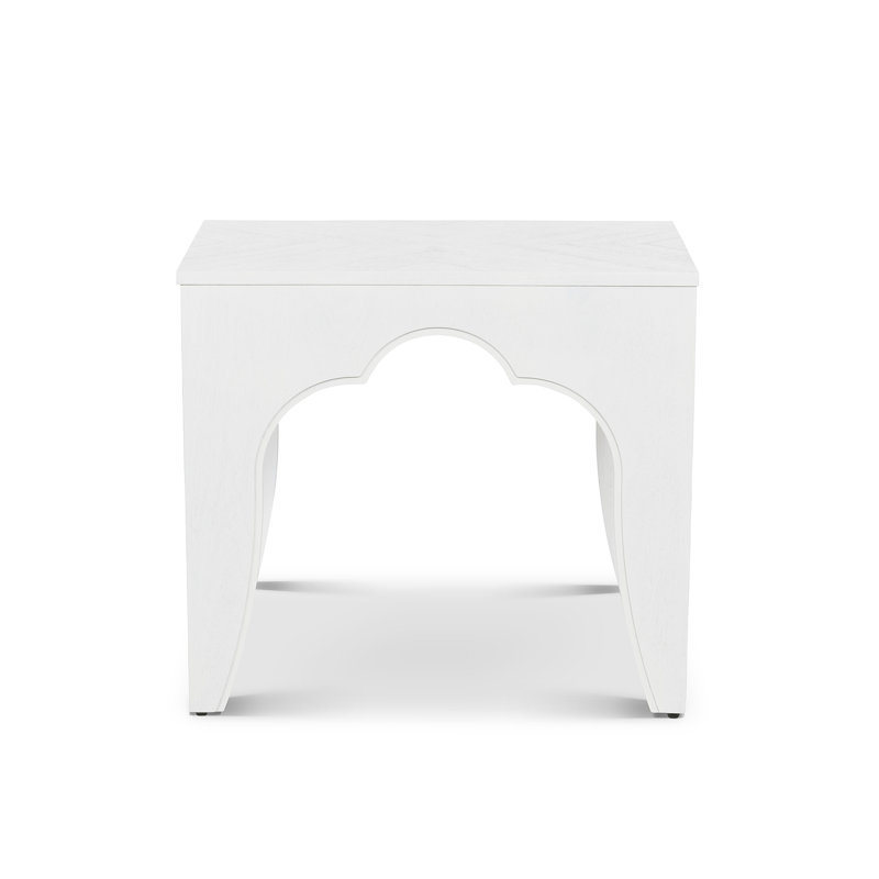 Island Manor End Table, White