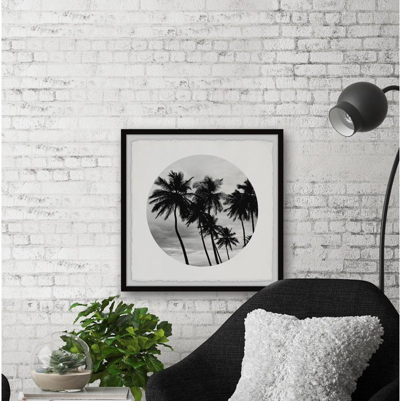 « black palm arbre »-reproduction de photo encadrée sur papier, H 24 po x l 24 po x P 1,5 po