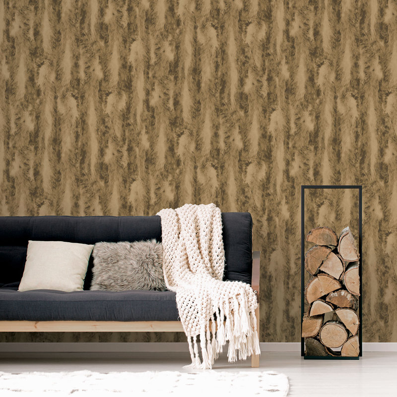 Jaxton 10m x 53cm Matte Wall Wallpaper Roll, Brown