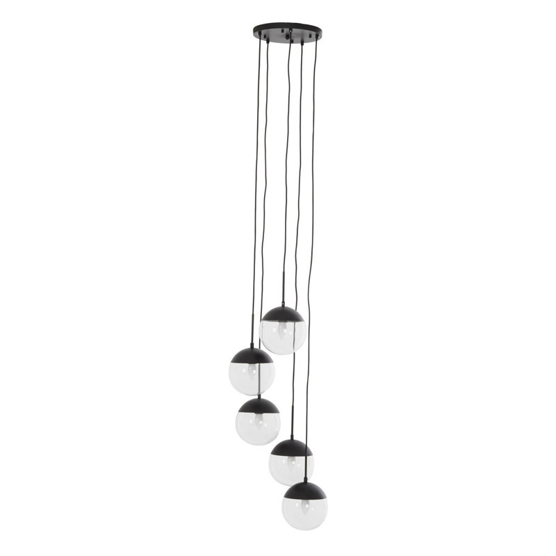 Royce 5 - Light Black Cluster Pendant