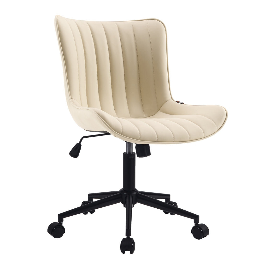Brionni Leather Office Chair, Beige Performance Faux Leather