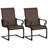 2 PCS Patio Chairs C-Spring Motion Chairs with Quick-drying & Breathable Fabric-1674496750