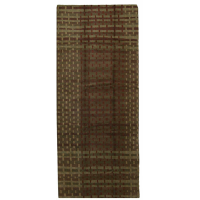 Rag Wool Striped Area Rug in Beige/Gold/Red