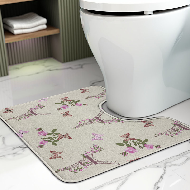  Tapis de salle de bain en U Paris 20 po Multicolor