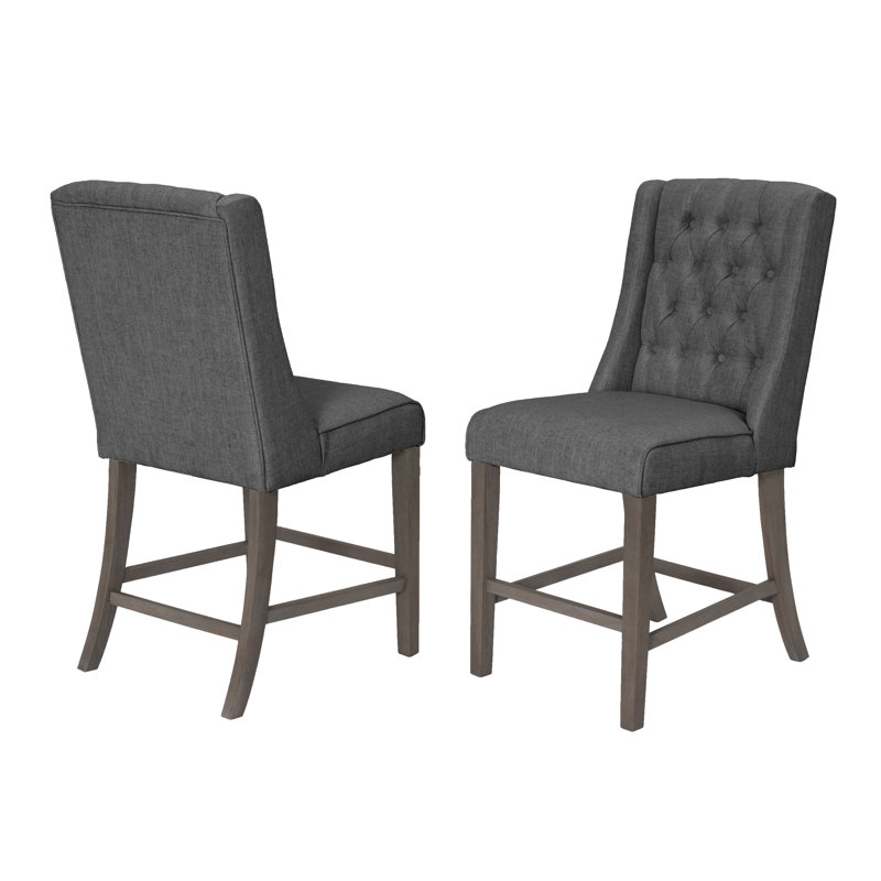 Tabouret de comptoir 24 po Skye, Gris foncé, Beige
